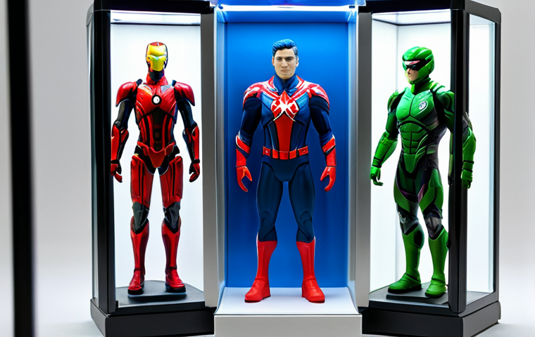 **
A well-organized display case featuring various 3D printed figures, fully clothed and appropriate attire. The display is clean and brightly lit. Include examples of figures printed with PLA and ABS filament. Focus on showcasing the detail and craftsmanship of the figures. Safe for work. Perfect anatomy, natural proportions, high quality render, professional lighting, modest display.
**